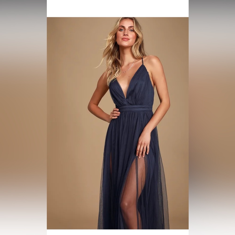 Lulu Chiffon blue dress